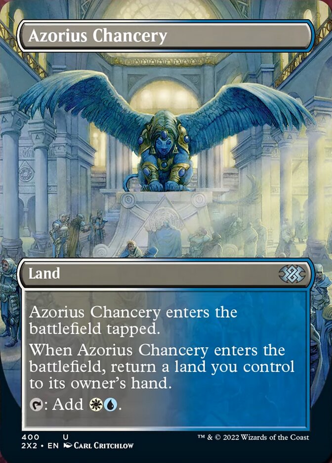 Azorius Chancery (Borderless Alternate Art) [Double Masters 2022] | Gear Gaming Bentonville