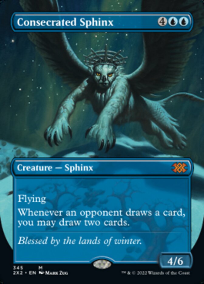 Consecrated Sphinx (Borderless Alternate Art) [Double Masters 2022] | Gear Gaming Bentonville