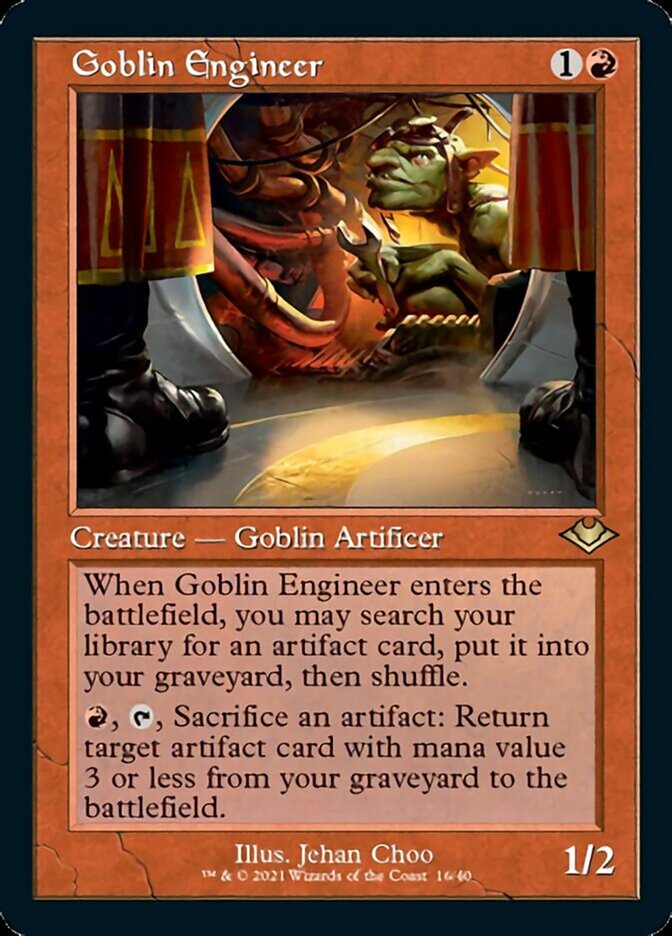 Goblin Engineer (Retro Foil Etched) [Modern Horizons] | Gear Gaming Bentonville