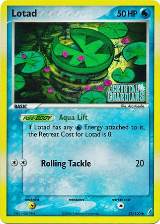 Lotad (55/100) (Stamped) [EX: Crystal Guardians] | Gear Gaming Bentonville