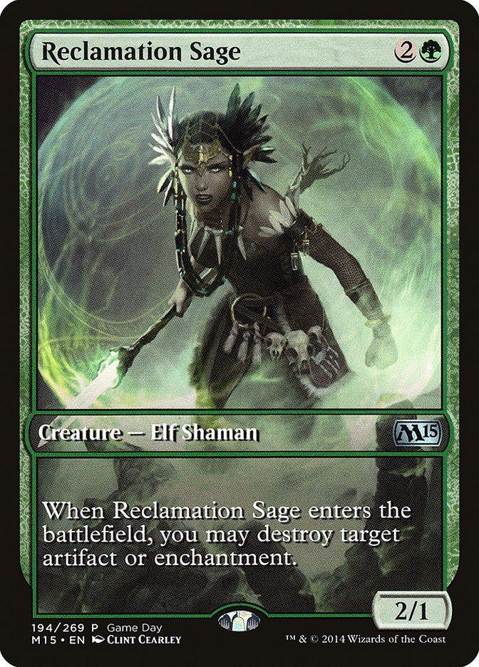 Reclamation Sage (Game Day) [Magic 2015 Promos] | Gear Gaming Bentonville