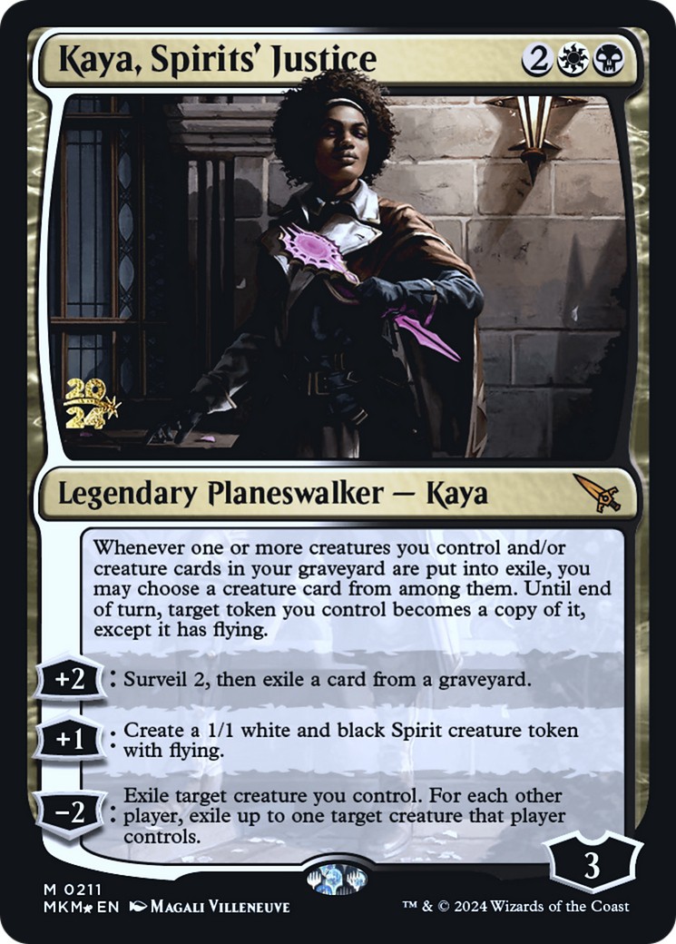 Kaya, Spirits' Justice [Murders at Karlov Manor Prerelease Promos] | Gear Gaming Bentonville