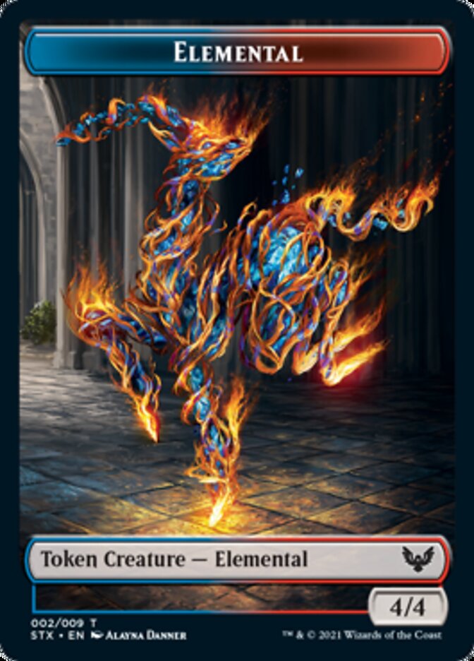 Elemental // Avatar Double-Sided Token [Strixhaven: School of Mages Tokens] | Gear Gaming Bentonville
