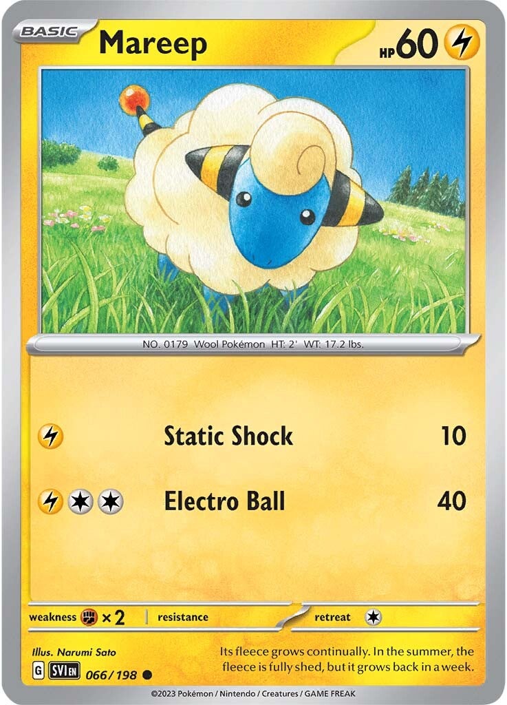 Mareep (066/198) [Scarlet & Violet: Base Set] | Gear Gaming Bentonville