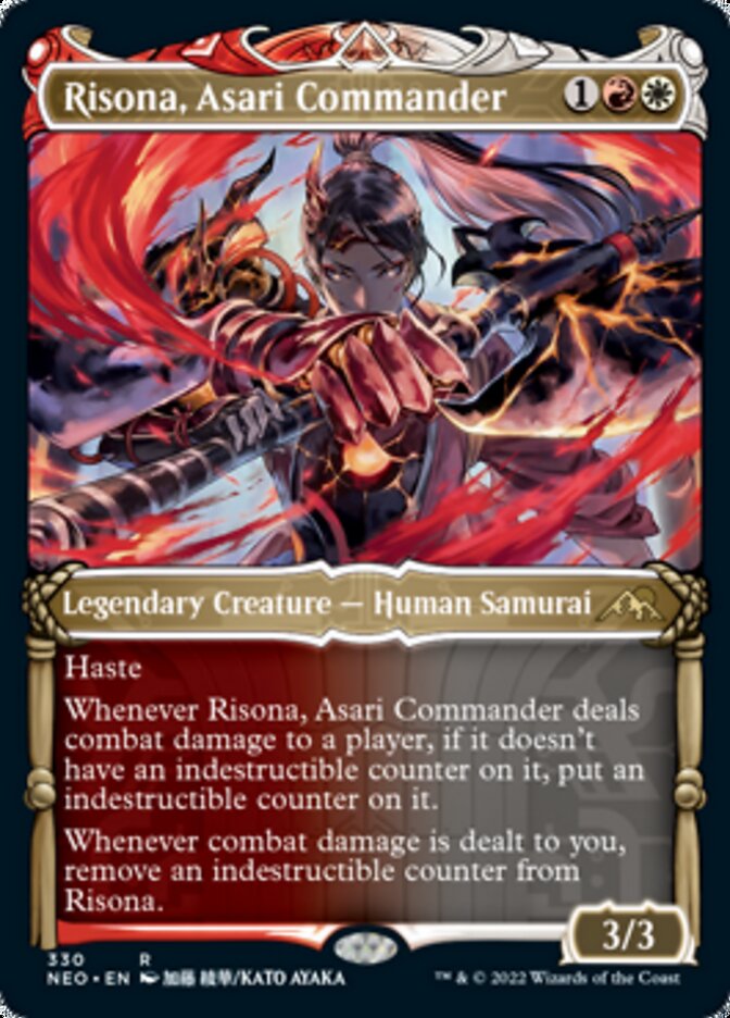 Risona, Asari Commander (Showcase Samurai) [Kamigawa: Neon Dynasty] | Gear Gaming Bentonville