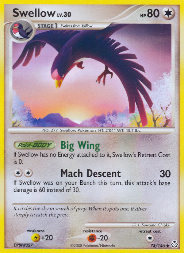 Swellow (73/146) [Diamond & Pearl: Legends Awakened] | Gear Gaming Bentonville