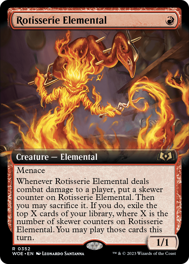 Rotisserie Elemental (Extended Art) [Wilds of Eldraine] | Gear Gaming Bentonville