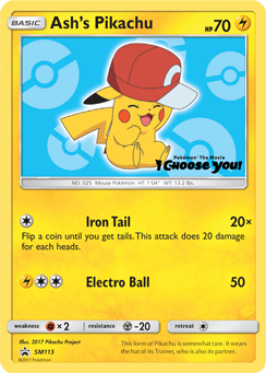 Ash's Pikachu (SM113) [Sun & Moon: Black Star Promos] | Gear Gaming Bentonville