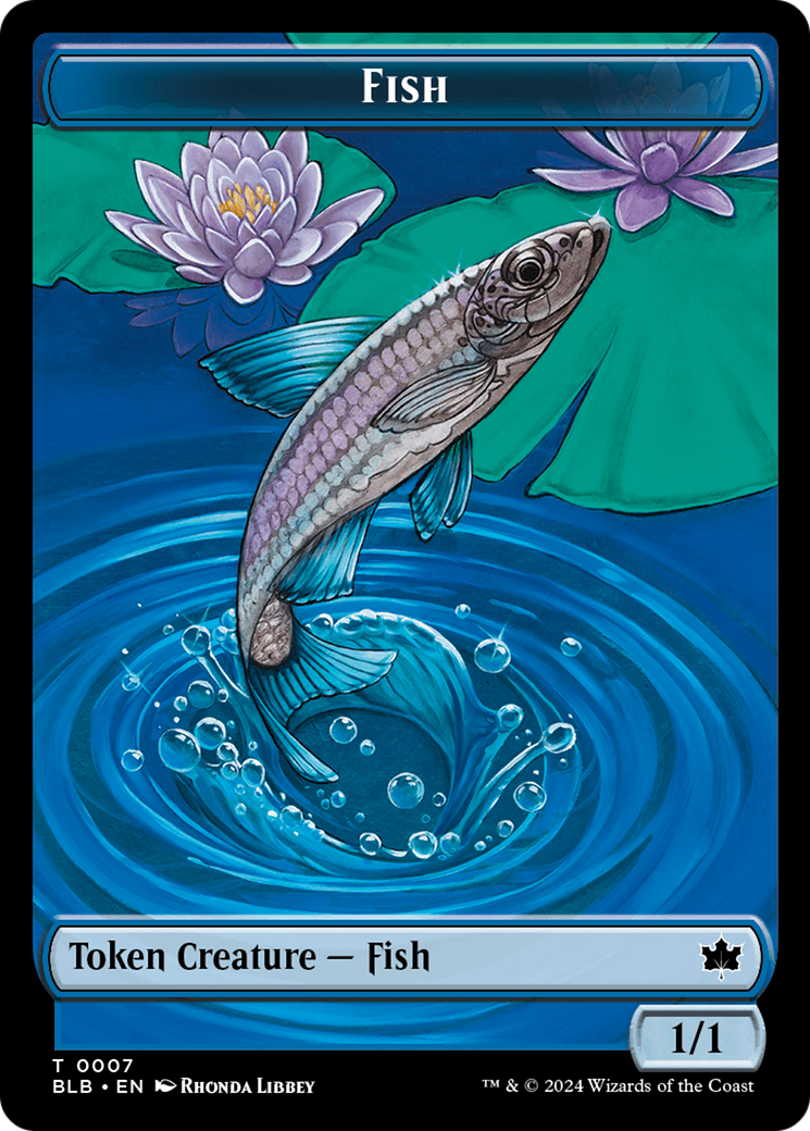 Fish // Warren Warleader Double-Sided Token [Bloomburrow Tokens] | Gear Gaming Bentonville