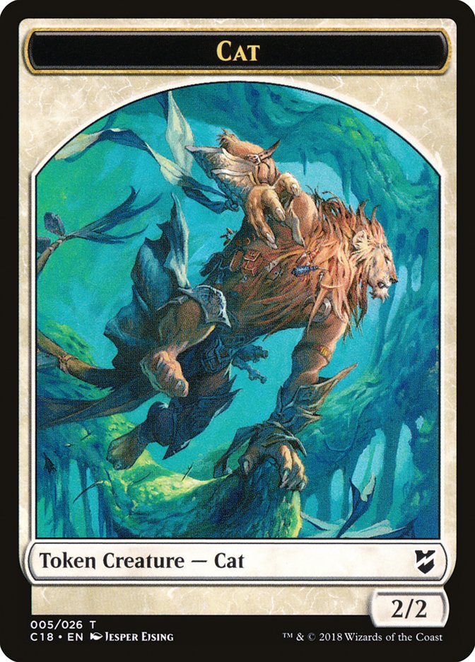Angel // Cat Double-Sided Token [Commander 2018 Tokens] | Gear Gaming Bentonville
