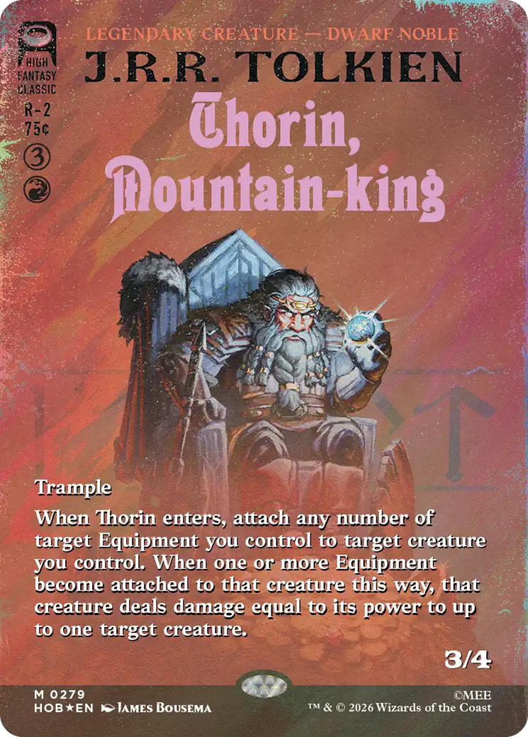 Thorin, Mountain-king (Borderless) (Surge Foil) [The Hobbit] | Gear Gaming Bentonville