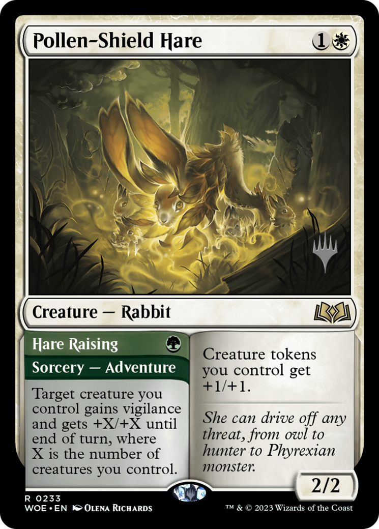 Pollen-Shield Hare // Hare Raising (Promo Pack) [Wilds of Eldraine Promos] | Gear Gaming Bentonville