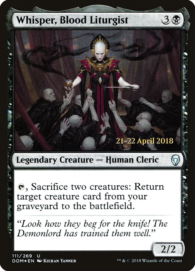 Whisper, Blood Liturgist [Dominaria Prerelease Promos] | Gear Gaming Bentonville