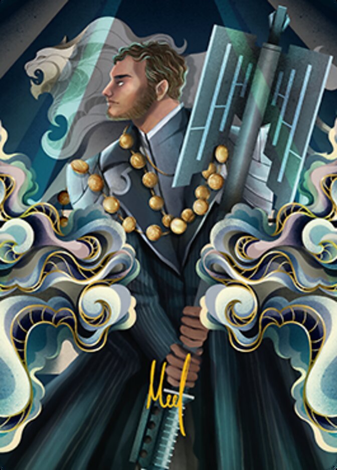 Rafiq of the Many Art Card (Gold-Stamped Signature) [Streets of New Capenna Art Series] | Gear Gaming Bentonville