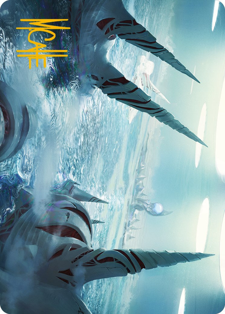Seachrome Coast Art Card (Gold-Stamped Signature) [Phyrexia: All Will Be One Art Series] | Gear Gaming Bentonville