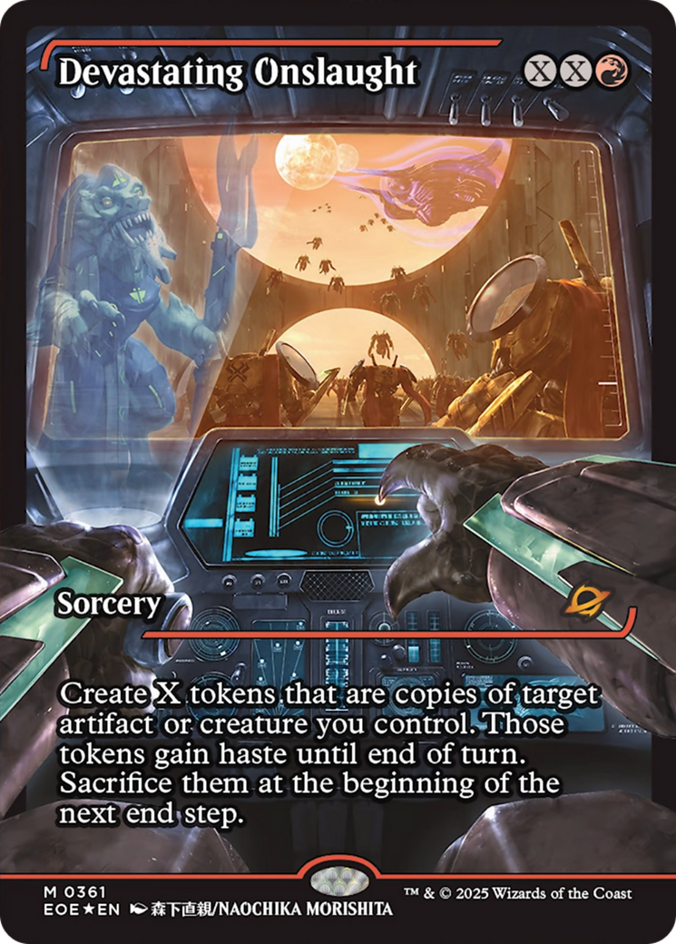 Devastating Onslaught (0361) (Showcase) [Edge of Eternities] | Gear Gaming Bentonville