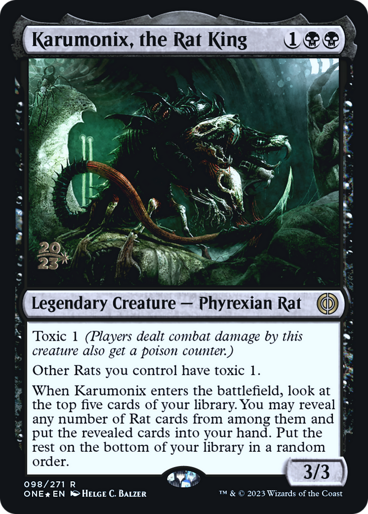 Karumonix, the Rat King [Phyrexia: All Will Be One Prerelease Promos] | Gear Gaming Bentonville