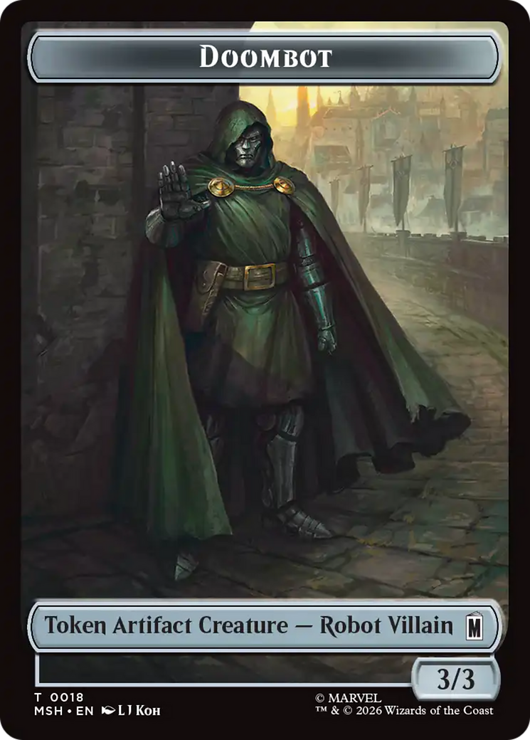 Merfolk // Doombot Double-Sided Token [Marvel Super Heroes Tokens] | Gear Gaming Bentonville
