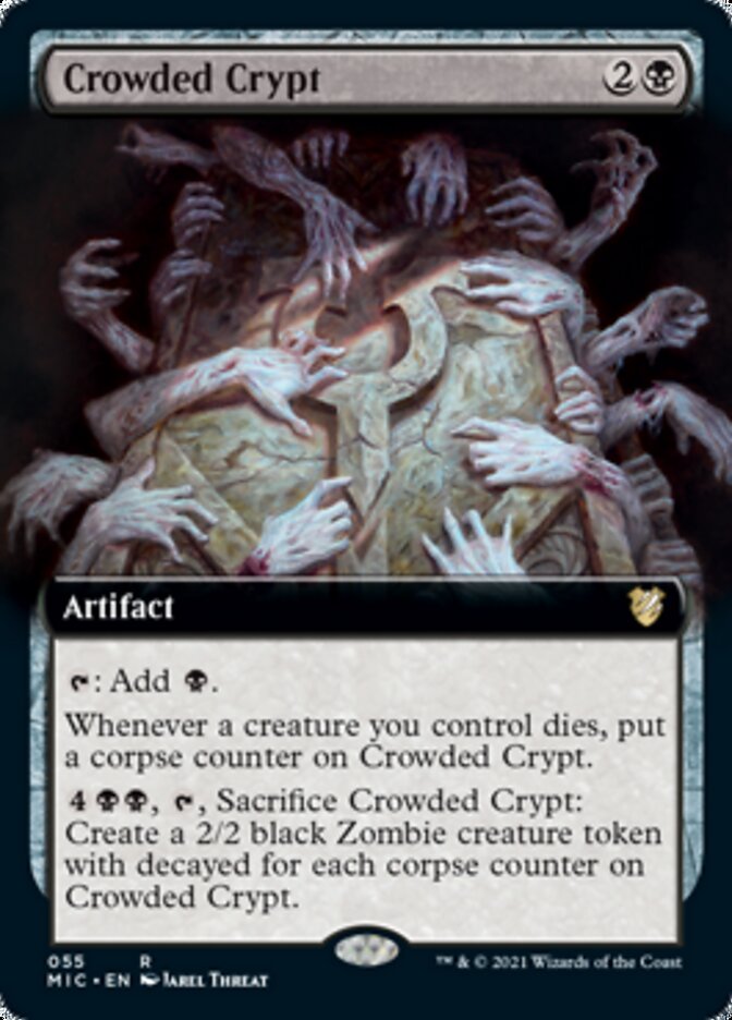 Crowded Crypt (Extended Art) [Innistrad: Midnight Hunt Commander] | Gear Gaming Bentonville