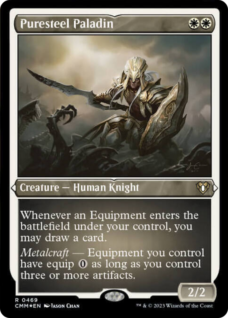 Puresteel Paladin (Foil Etched) [Commander Masters] | Gear Gaming Bentonville