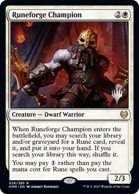 Runeforge Champion (Promo Pack) [Kaldheim Promos] | Gear Gaming Bentonville