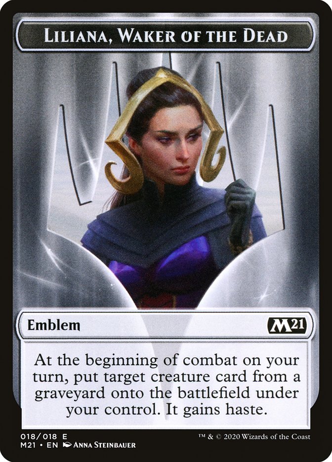 Liliana, Waker of the Dead Emblem [Core Set 2021 Tokens] | Gear Gaming Bentonville