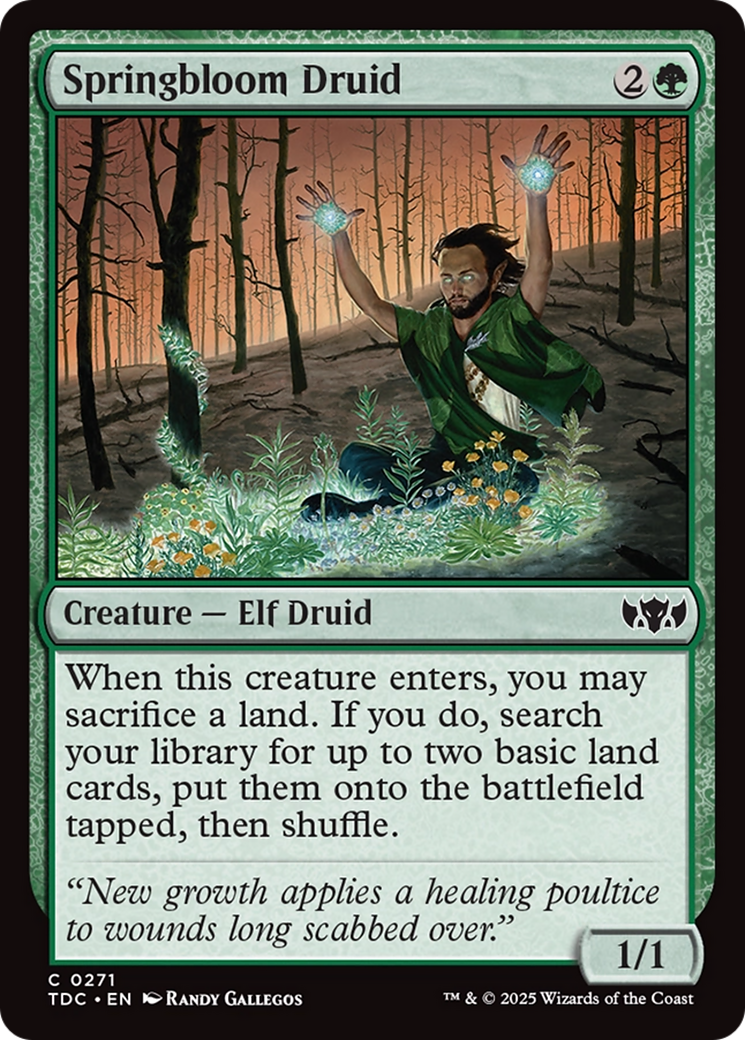 Springbloom Druid [Tarkir: Dragonstorm Commander] | Gear Gaming Bentonville