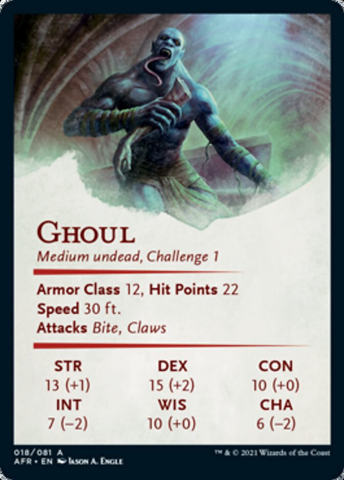 Ghoul Art Card (Gold-Stamped Signature) [Dungeons & Dragons: Adventures in the Forgotten Realms Art Series] | Gear Gaming Bentonville