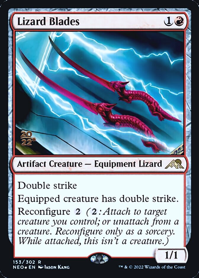 Lizard Blades [Kamigawa: Neon Dynasty Prerelease Promos] | Gear Gaming Bentonville