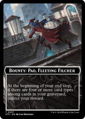 Bounty: Paq, Fleeting Filcher // Bounty Rules Double-Sided Token [Outlaws of Thunder Junction Commander Tokens] | Gear Gaming Bentonville