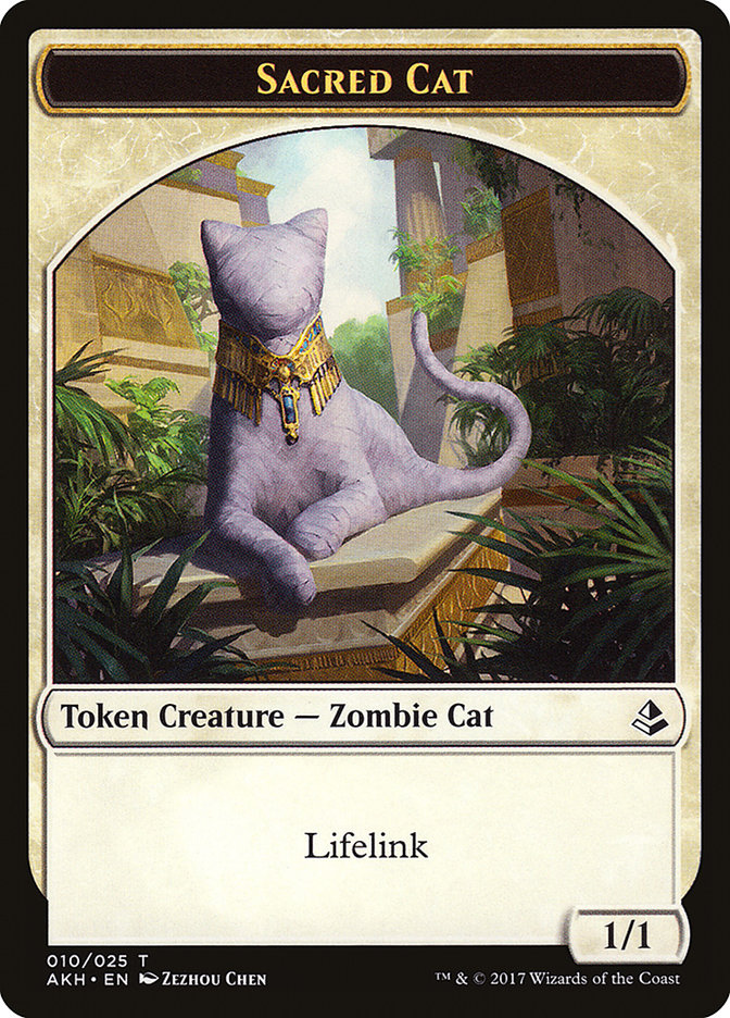 Sacred Cat Token [Amonkhet Tokens] | Gear Gaming Bentonville
