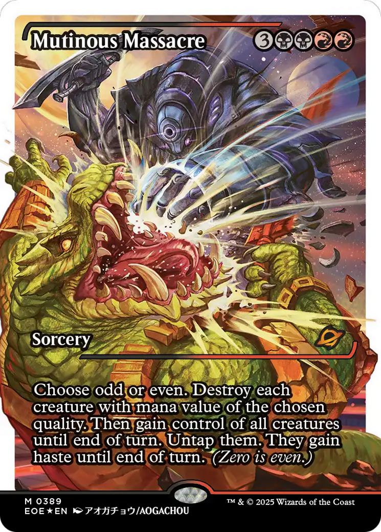 Mutinous Massacre (Showcase) (Fracture Foil) [Edge of Eternities] | Gear Gaming Bentonville