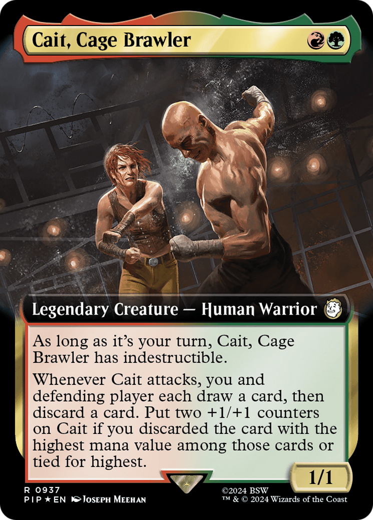 Cait, Cage Brawler (Extended Art) (Surge Foil) [Fallout] | Gear Gaming Bentonville