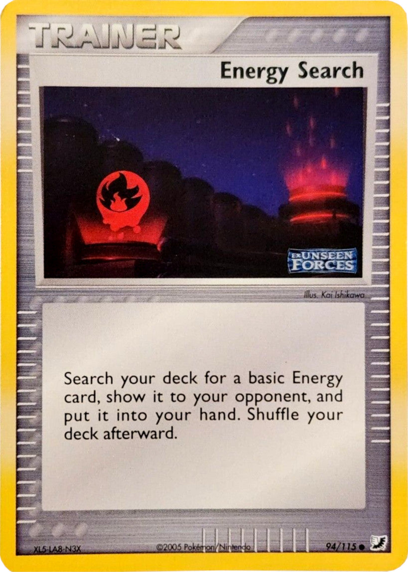 Energy Search (94/115) (Stamped) [EX: Unseen Forces] | Gear Gaming Bentonville