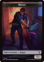 Spirit (0025) // Rogue Double-Sided Token [Secrets of Strixhaven Commander Tokens] | Gear Gaming Bentonville