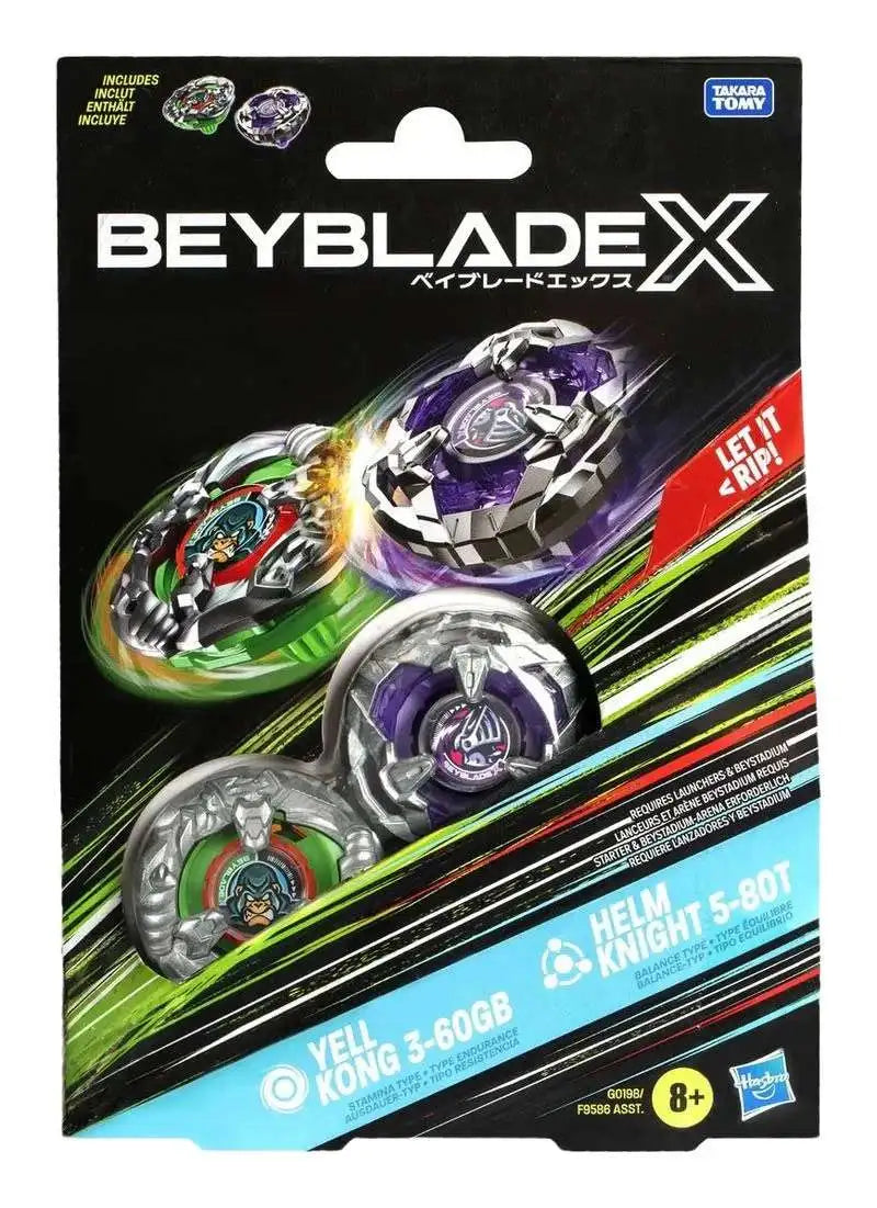 Beyblade X - Dual Pack: Yell Kong 3-60GB & Helm Knight 5-80T | Gear Gaming Bentonville