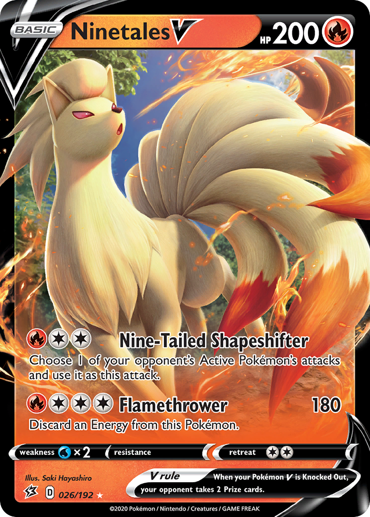 Ninetales V (026/192) [Sword & Shield: Rebel Clash] | Gear Gaming Bentonville