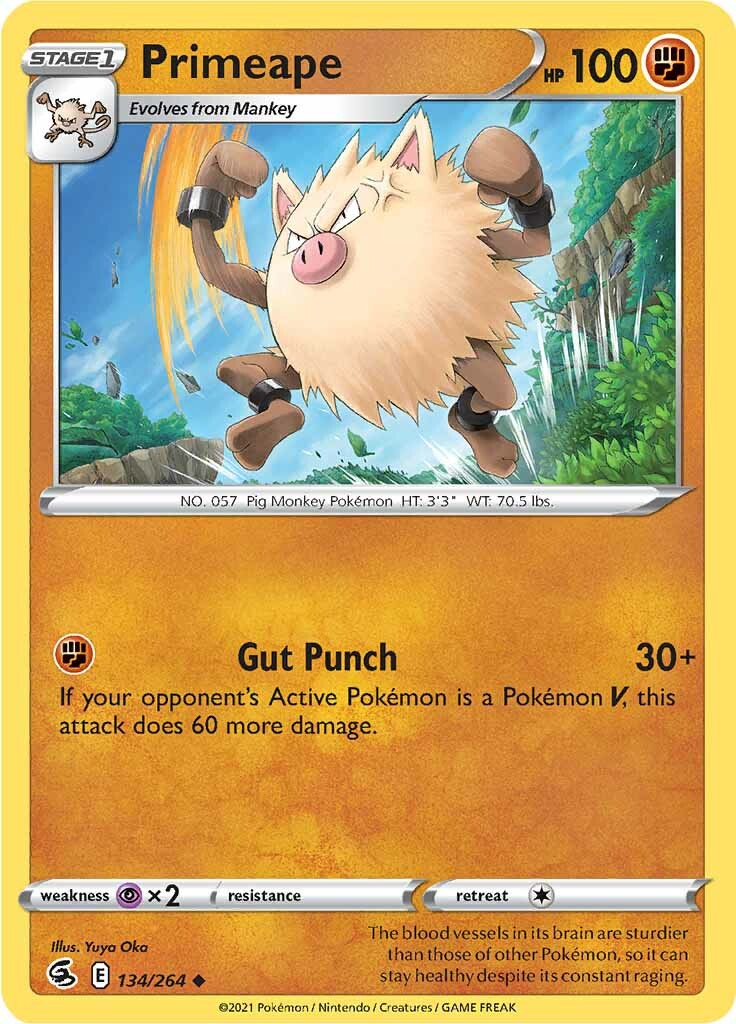 Primeape (134/264) [Sword & Shield: Fusion Strike] | Gear Gaming Bentonville