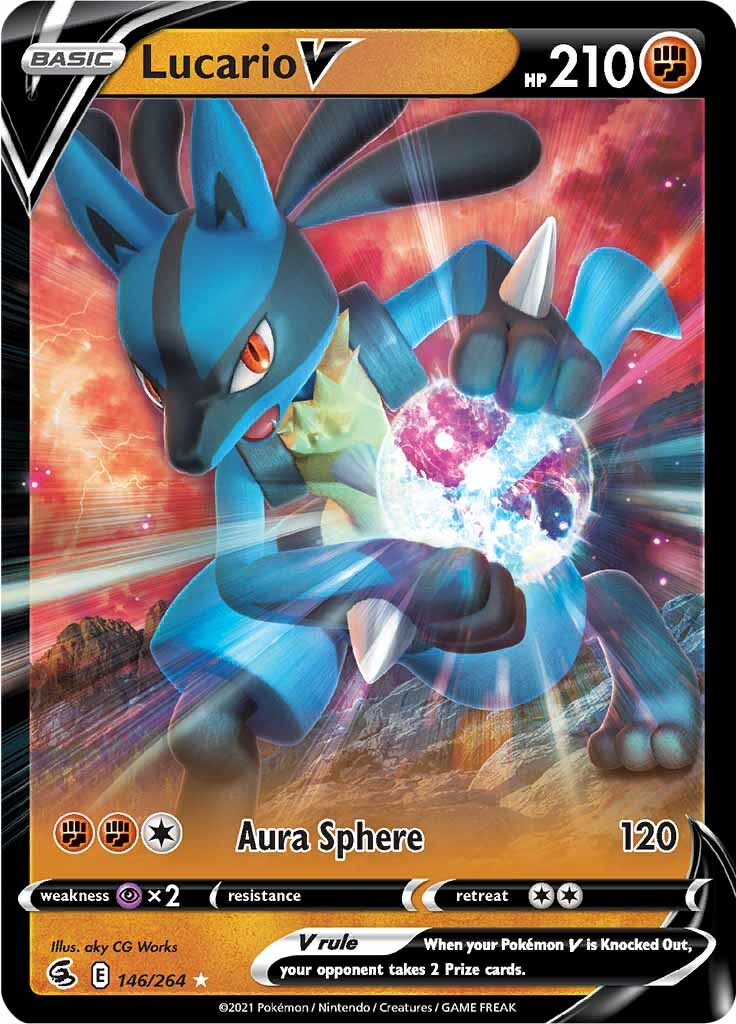 Lucario V (146/264) (Jumbo Card) [Sword & Shield: Fusion Strike] | Gear Gaming Bentonville