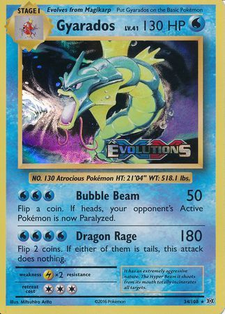 Gyarados (34/108) (XY Evolutions Prerelease) [XY: Black Star Promos] | Gear Gaming Bentonville