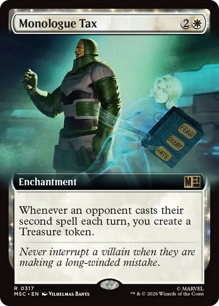 Monologue Tax (Extended Art) [Marvel Super Heroes Commander] | Gear Gaming Bentonville