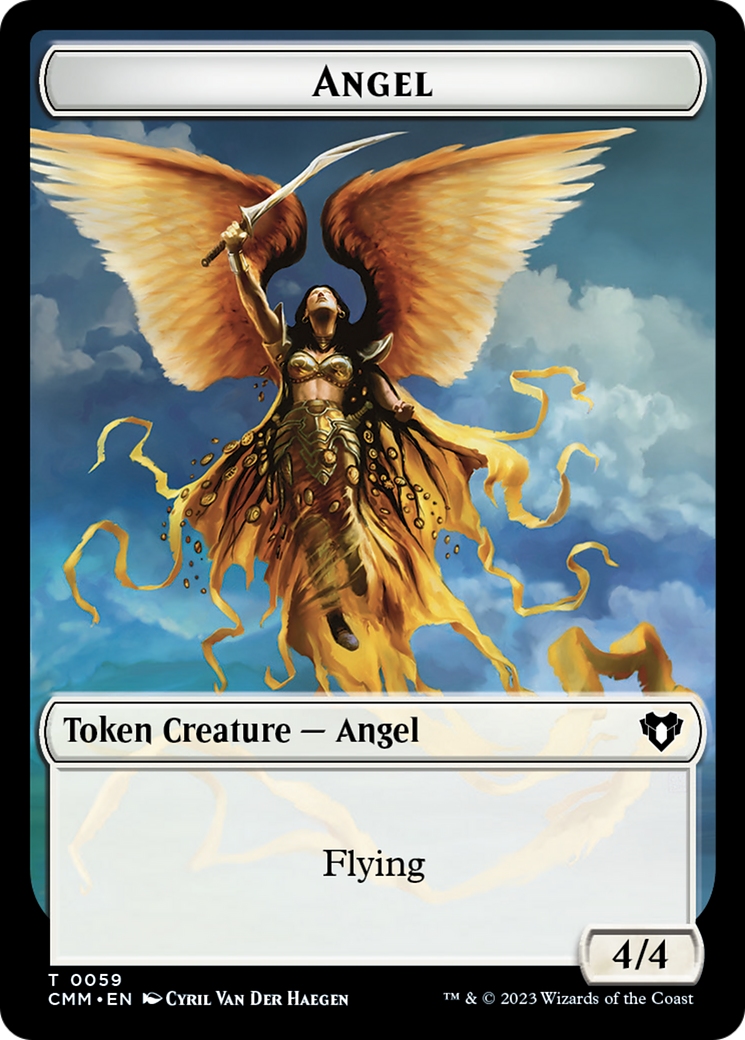 Copy (54) // Angel Double-Sided Token [Commander Masters Tokens] | Gear Gaming Bentonville