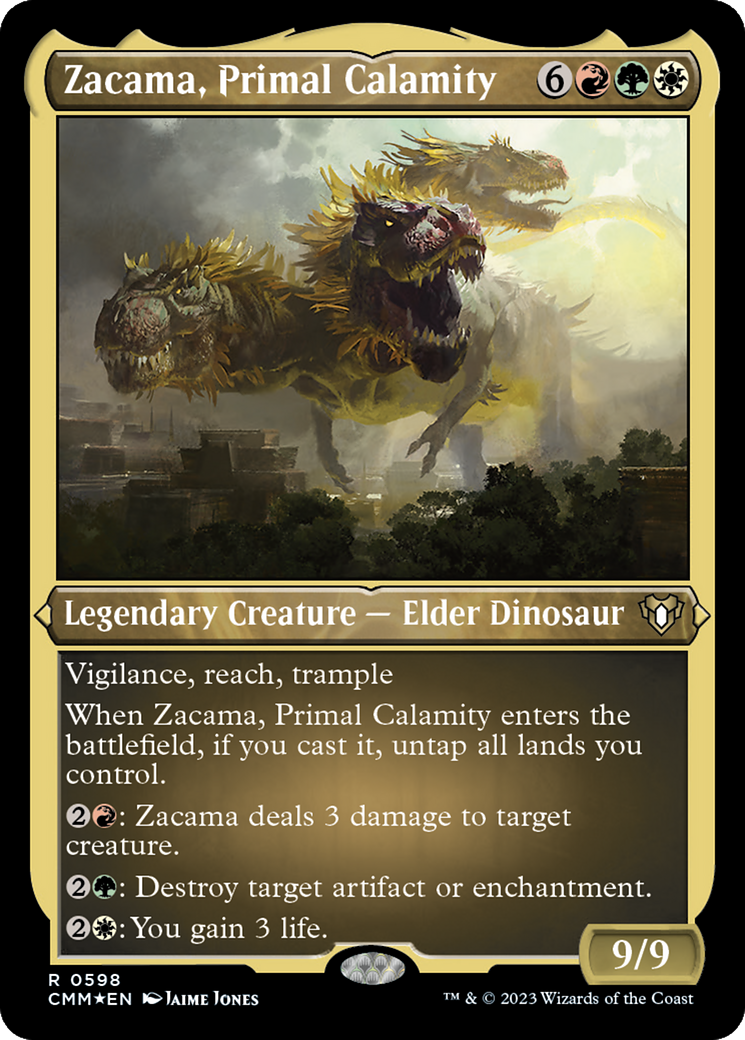 Zacama, Primal Calamity (Foil Etched) [Commander Masters] | Gear Gaming Bentonville