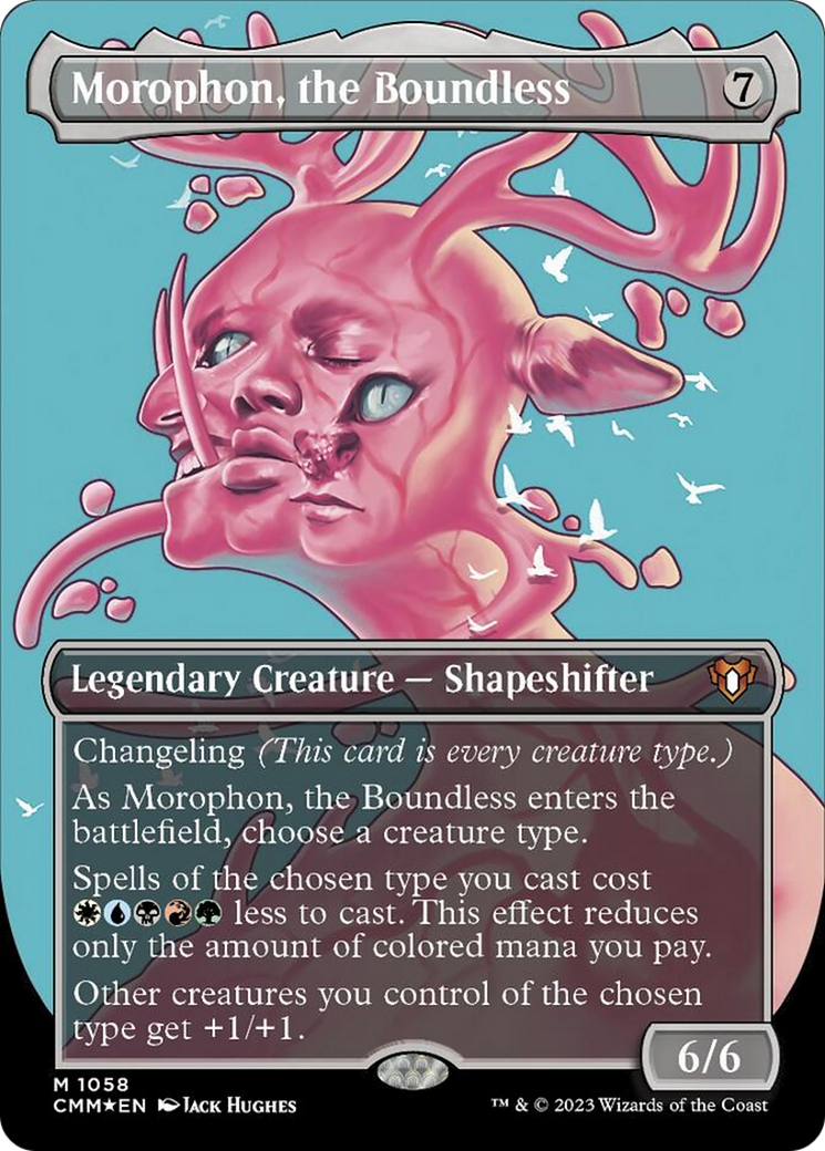 Morophon, the Boundless (Borderless Textured Foil Frame Break) [Commander Masters] | Gear Gaming Bentonville