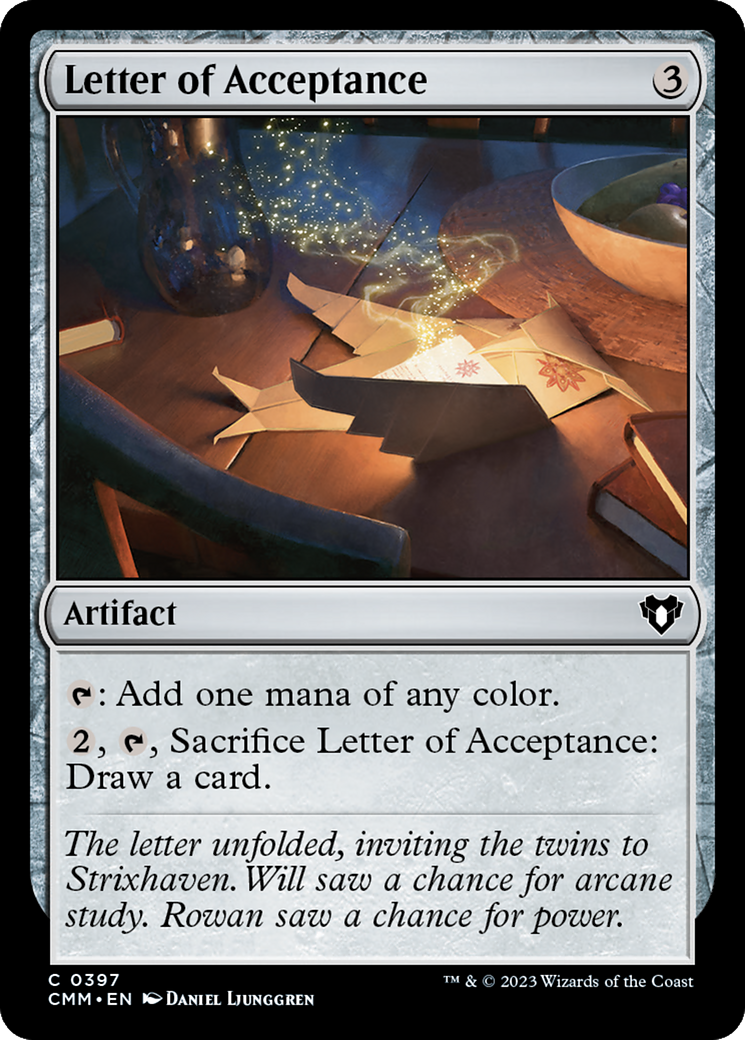 Letter of Acceptance [Commander Masters] | Gear Gaming Bentonville