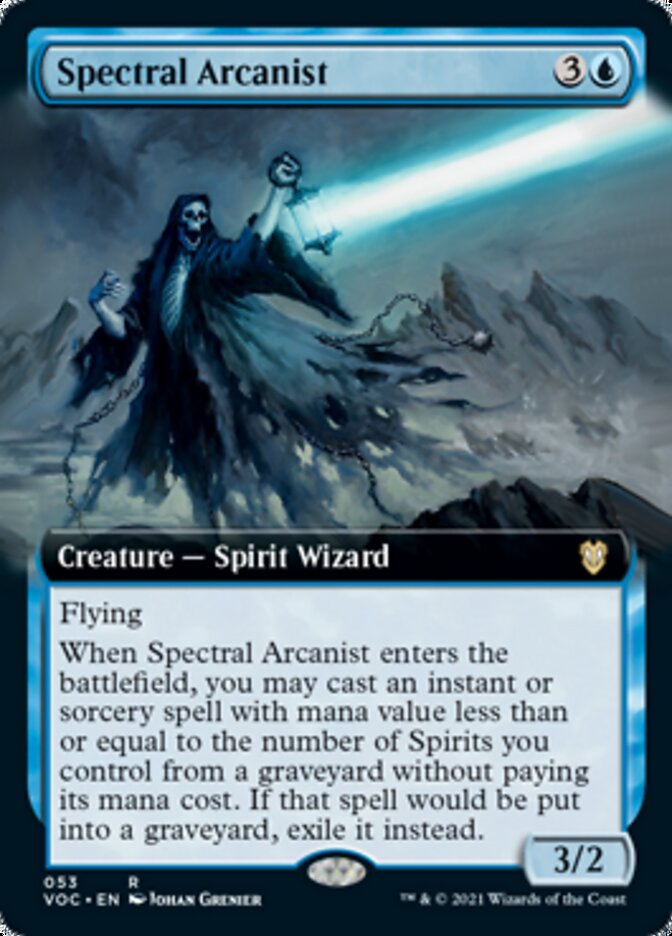 Spectral Arcanist (Extended Art) [Innistrad: Crimson Vow Commander] | Gear Gaming Bentonville