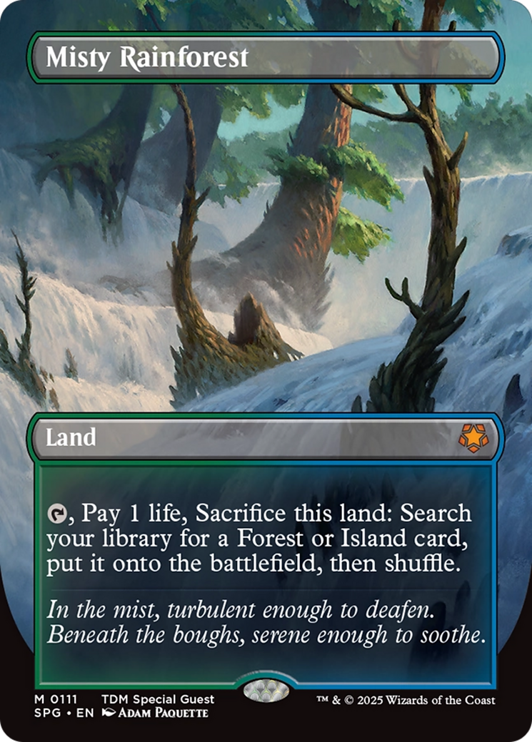 Misty Rainforest (Borderless) [Tarkir: Dragonstorm Special Guests] | Gear Gaming Bentonville