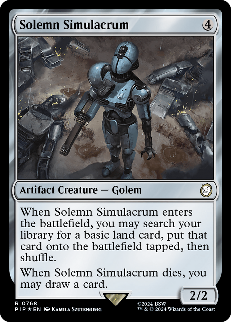 Solemn Simulacrum (Surge Foil) [Fallout] | Gear Gaming Bentonville