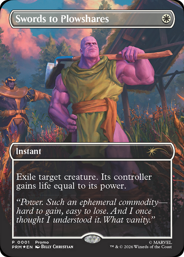 Swords to Plowshares (Borderless) (Magazine Insert) [Media Promos] | Gear Gaming Bentonville