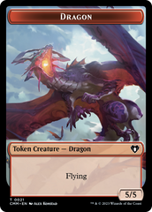 Saproling // Dragon (0021) Double-Sided Token [Commander Masters Tokens] | Gear Gaming Bentonville